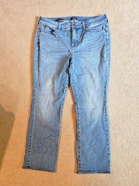 Womens NYDJ Marilyn Straight Denim Jeans Size 16P